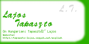 lajos tapaszto business card